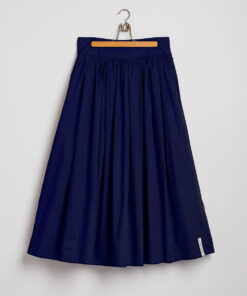Grobund - lang blå nederdel i a-form